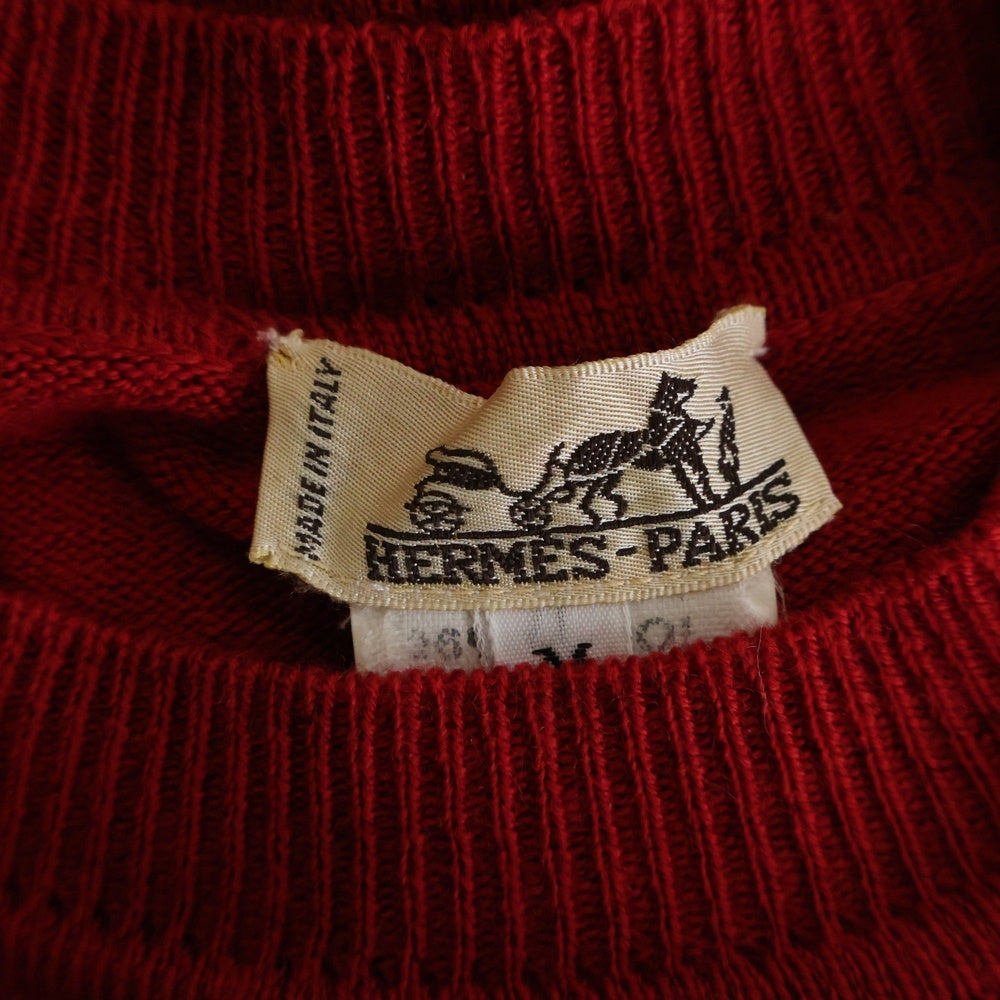 HERMES(エルメス) ウール 長袖ニット セーター レッド レディース