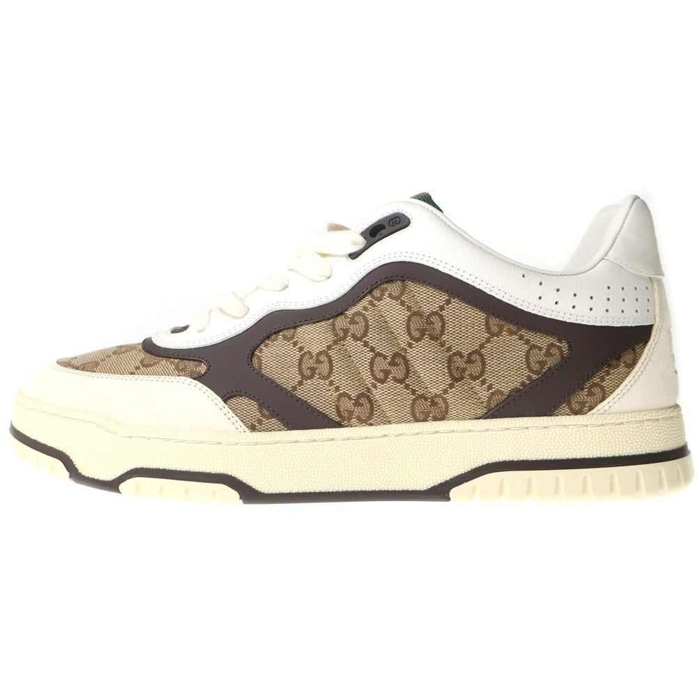 GUCCI(グッチ) グッチ リウェブ GGキャンバスローカットスニーカー ベージュ 91/2 787476