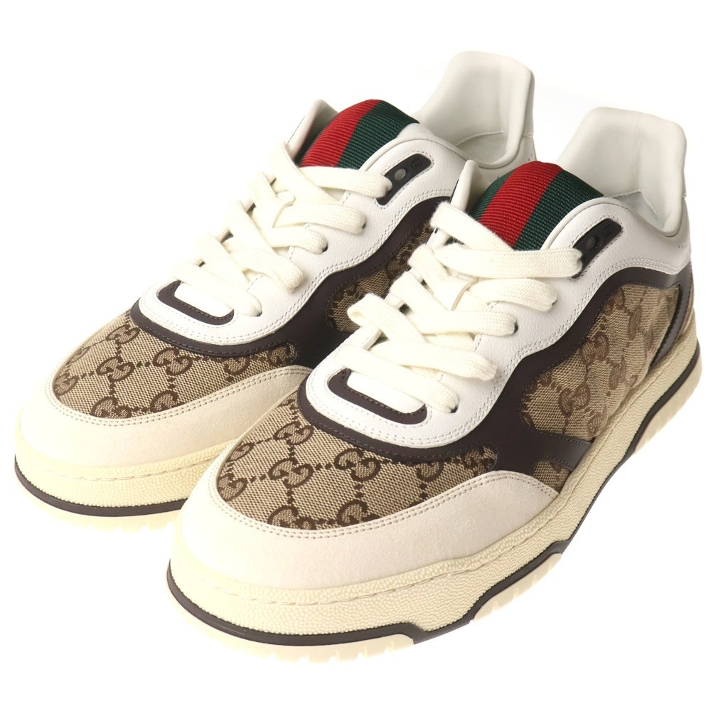 GUCCI(グッチ) グッチ リウェブ GGキャンバスローカットスニーカー ベージュ 91/2 787476