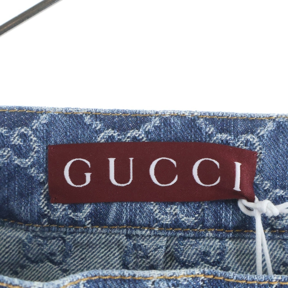 GUCCI(グッチ) GGジャガード デニムスカート インディゴ 791386 レディース