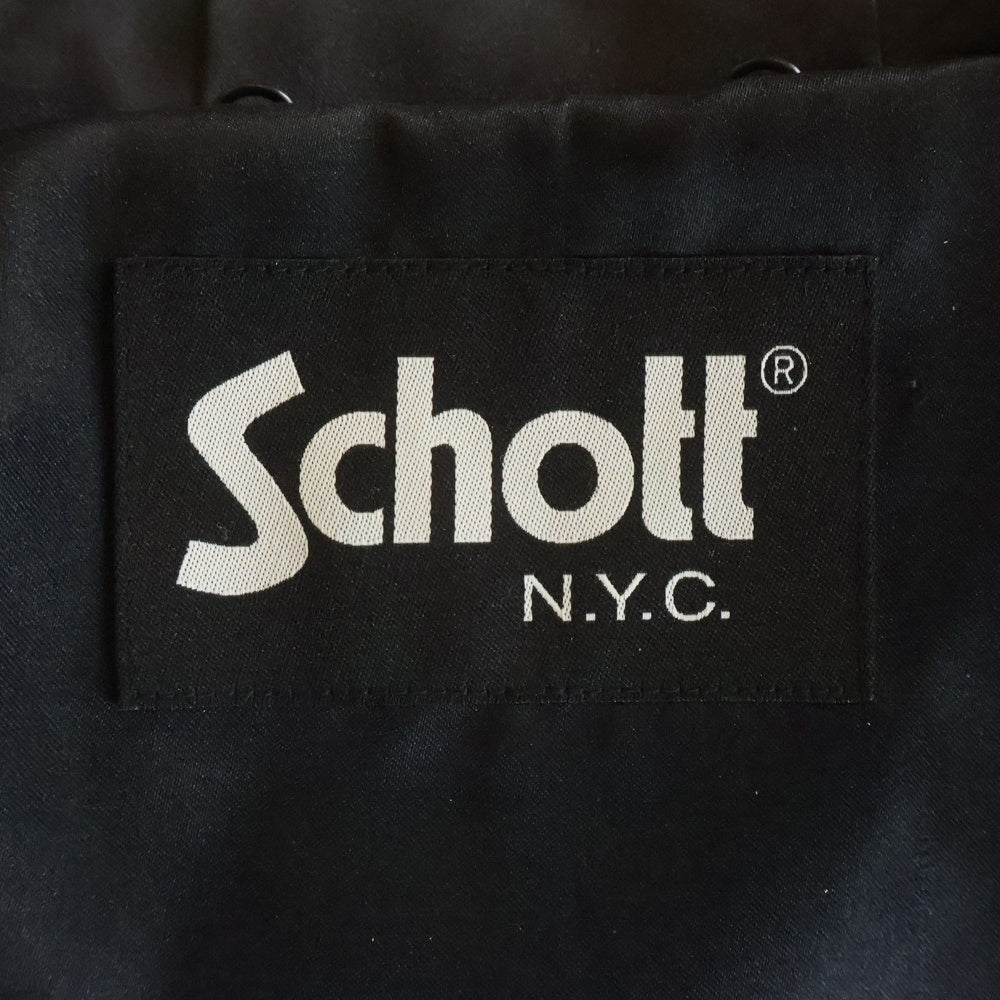SCHOTT(ショット) フード付きレザージャケット ブラック 3181075