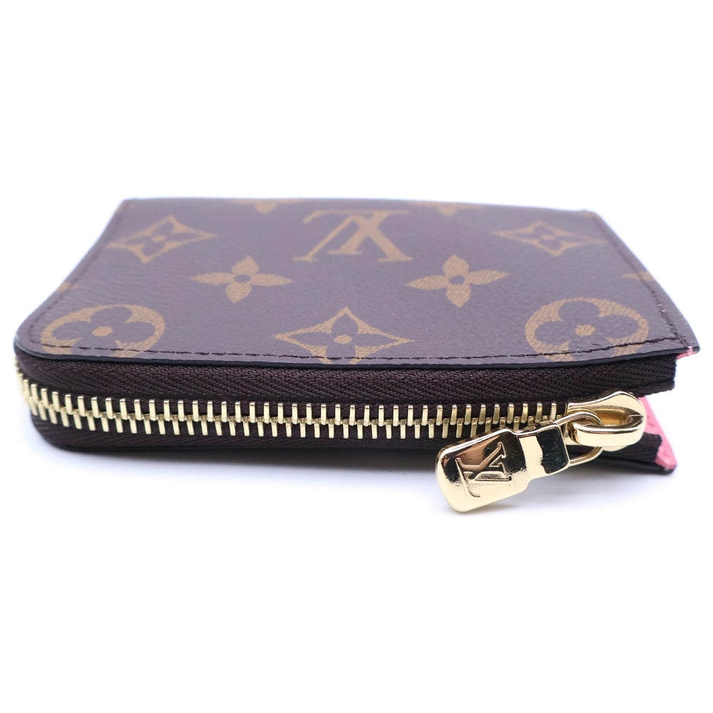 LOUIS VUITTON(ルイヴィトン) モノグラム ポルトフォイユノア コンパクト ウジェニー コンパクトウォレット 財布 ブラウン×ピンク PVC M25698 ゴールド金具 レディース