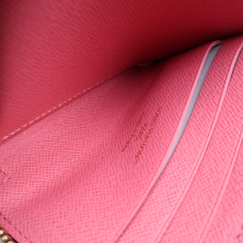 LOUIS VUITTON(ルイヴィトン) モノグラム ポルトフォイユノア コンパクト ウジェニー コンパクトウォレット 財布 ブラウン×ピンク PVC M25698 ゴールド金具 レディース
