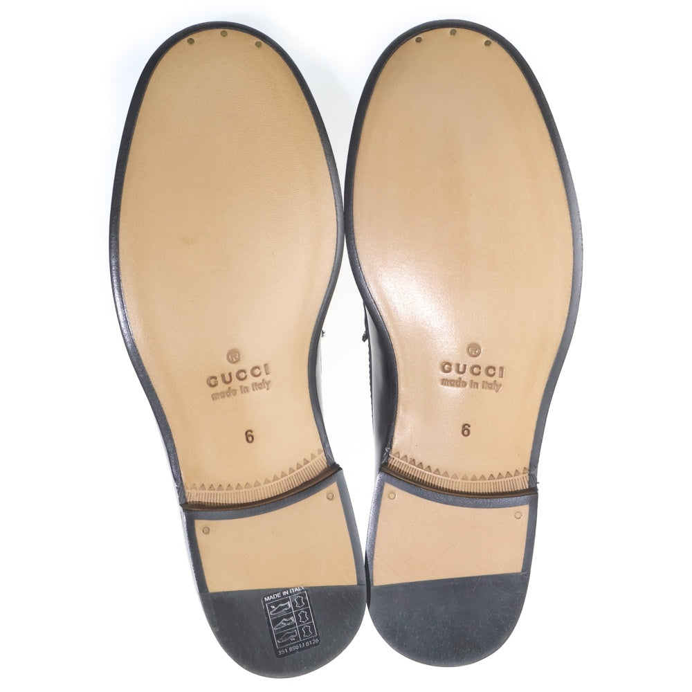 GUCCI(グッチ) ホースビット レザー ローファー ブラック 776660