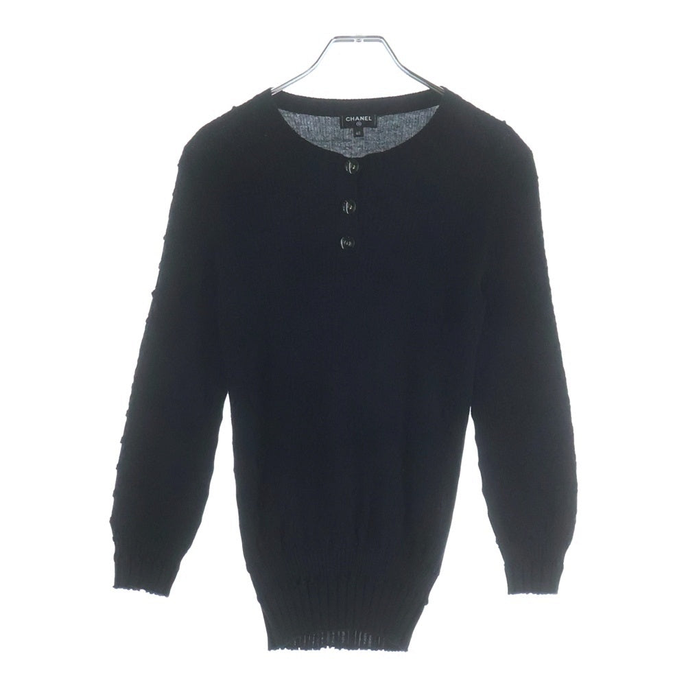 CHANEL(シャネル) ココマークボタン シルク リブニット ブラック P58469K07659 レディース