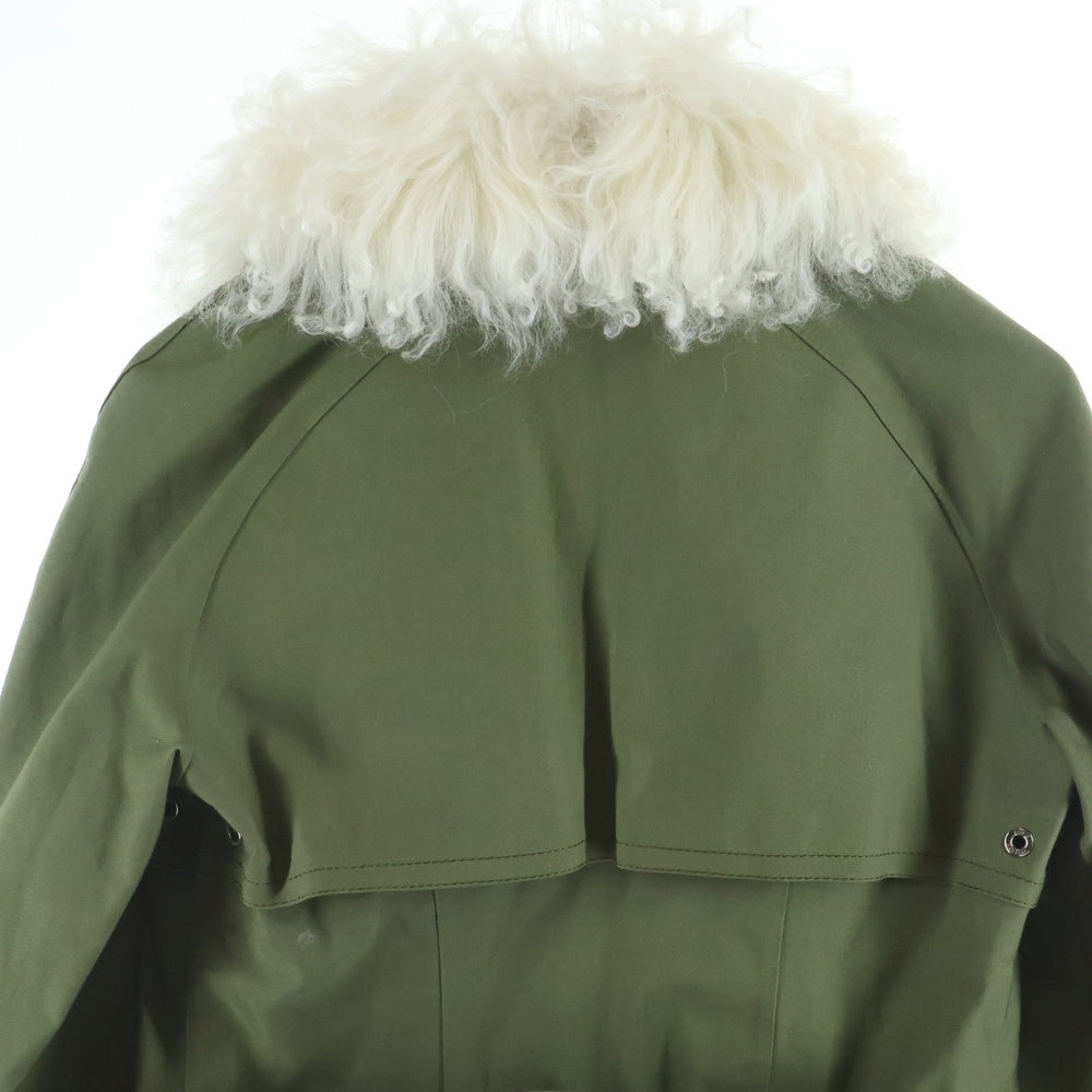LOUIS VUITTON(ルイヴィトン) 15AW マッキントッシュ別注 ファー付き トレンチコート カーキ RW152A F8CO13B77 レディース