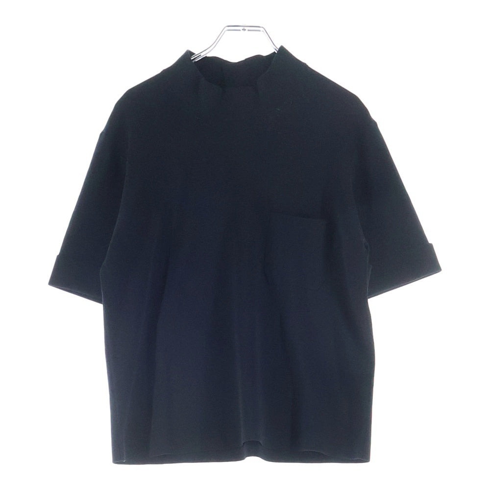 CHANEL(シャネル) 22SS ライオンボタン ハイネック 半袖ニット カットソー ブラック レディース P72001K10368