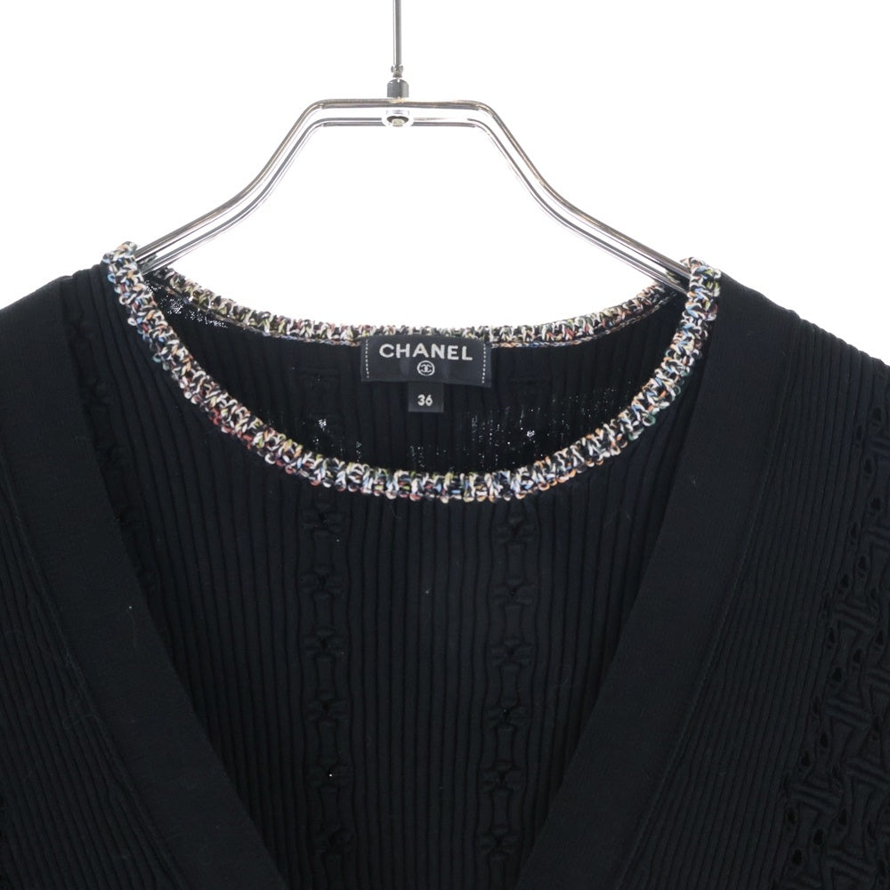 CHANEL(シャネル) 17SS CocoCuba ロゴボタン アンサンブル カーディガン ブラック P55775K07318 レディース