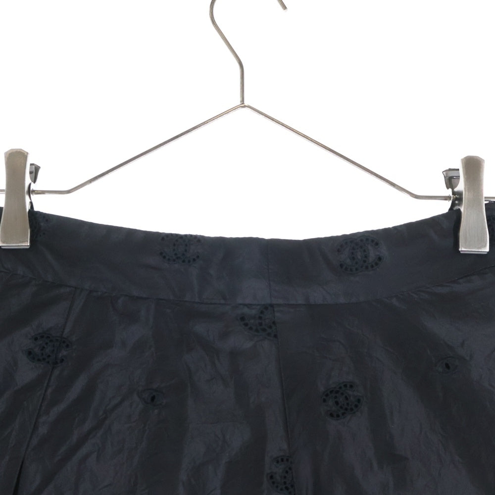 CHANEL(シャネル) ココマーク ロゴ刺繍 スカート ブラック レディース P60857V46435