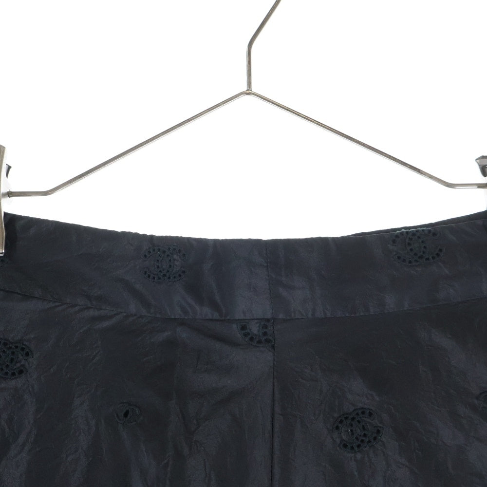 CHANEL(シャネル) ココマーク ロゴ刺繍 スカート ブラック レディース P60857V46435