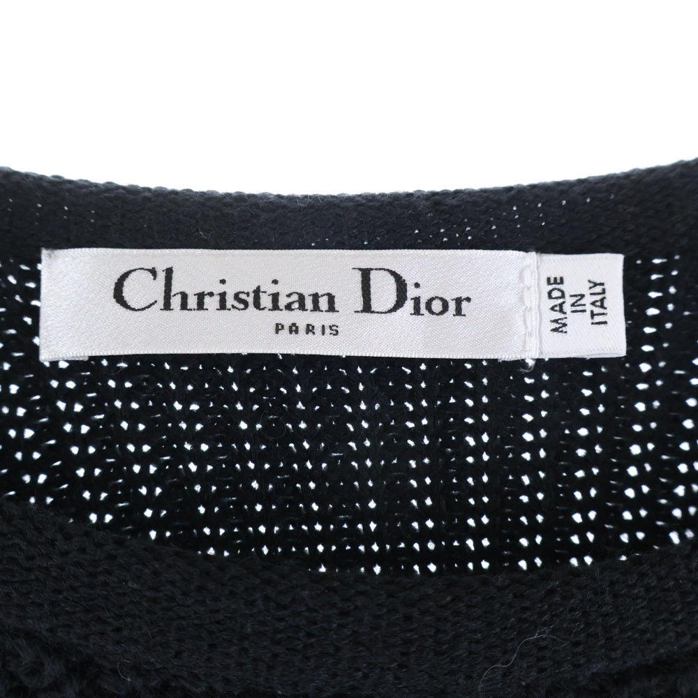 Christian Dior(クリスチャンディオール) クルーネック ニットワンピース ブラック レディース 6H24658AM558