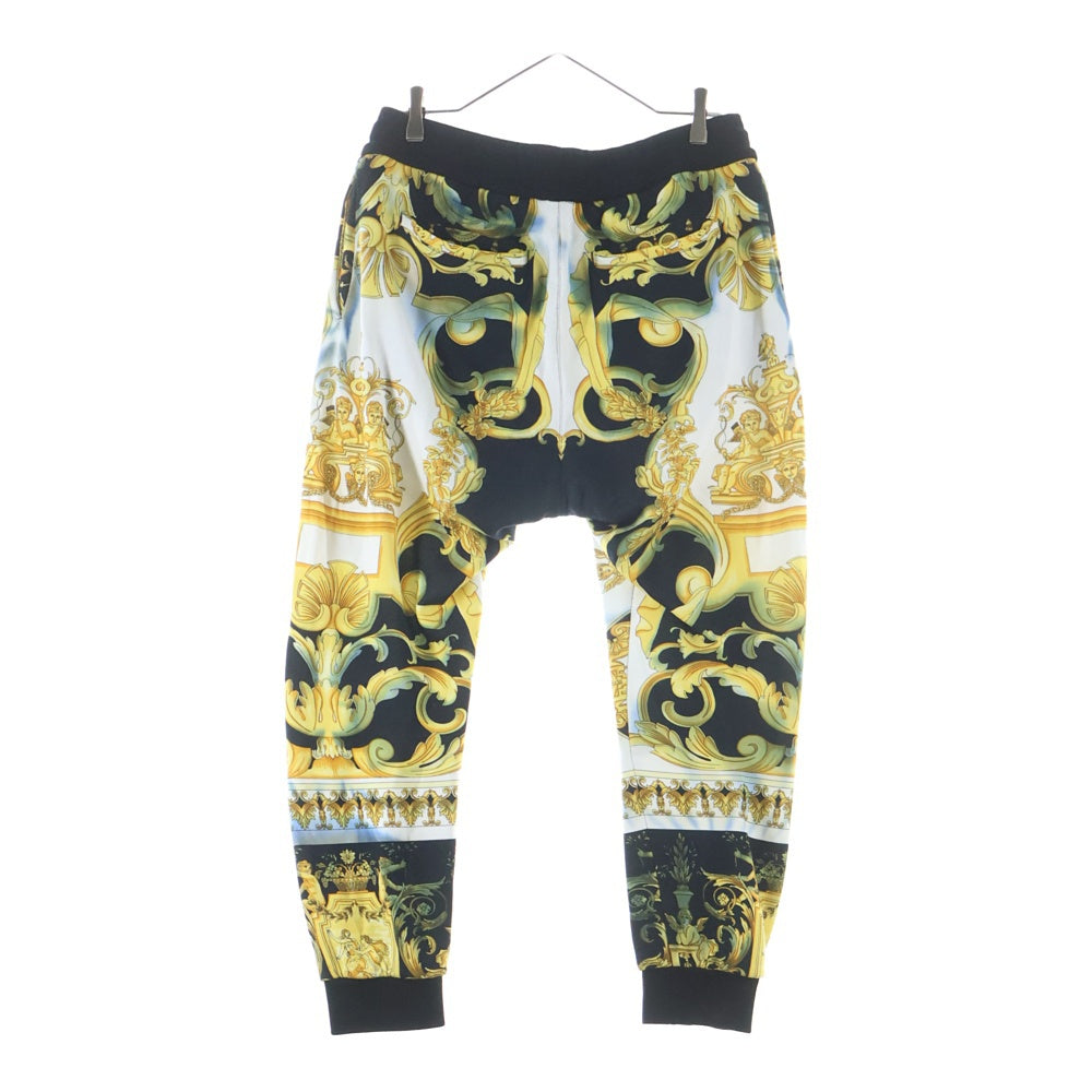 VERSACE(ヴェルサーチ) バロックプリント スウェット イージーパンツ ホワイト/イエロー A226528