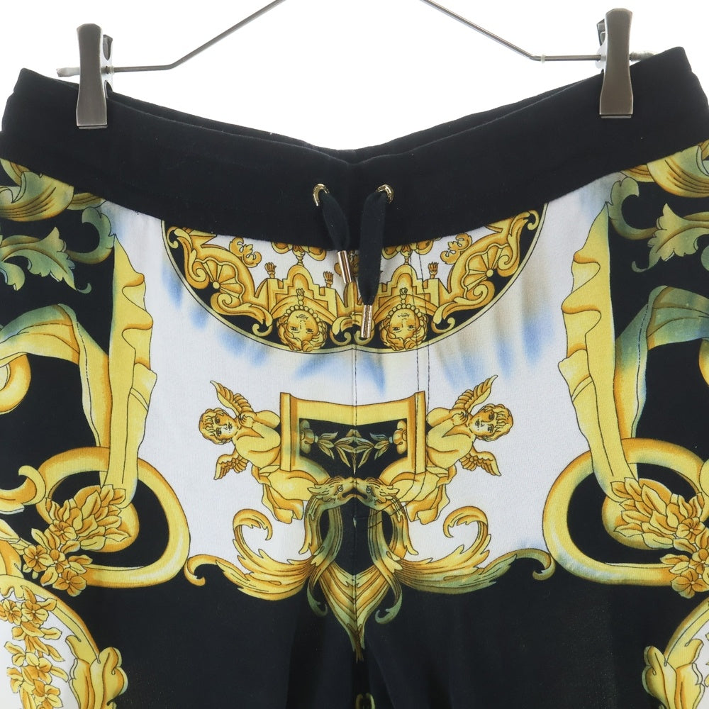 VERSACE(ヴェルサーチ) バロックプリント スウェット イージーパンツ ホワイト/イエロー A226528