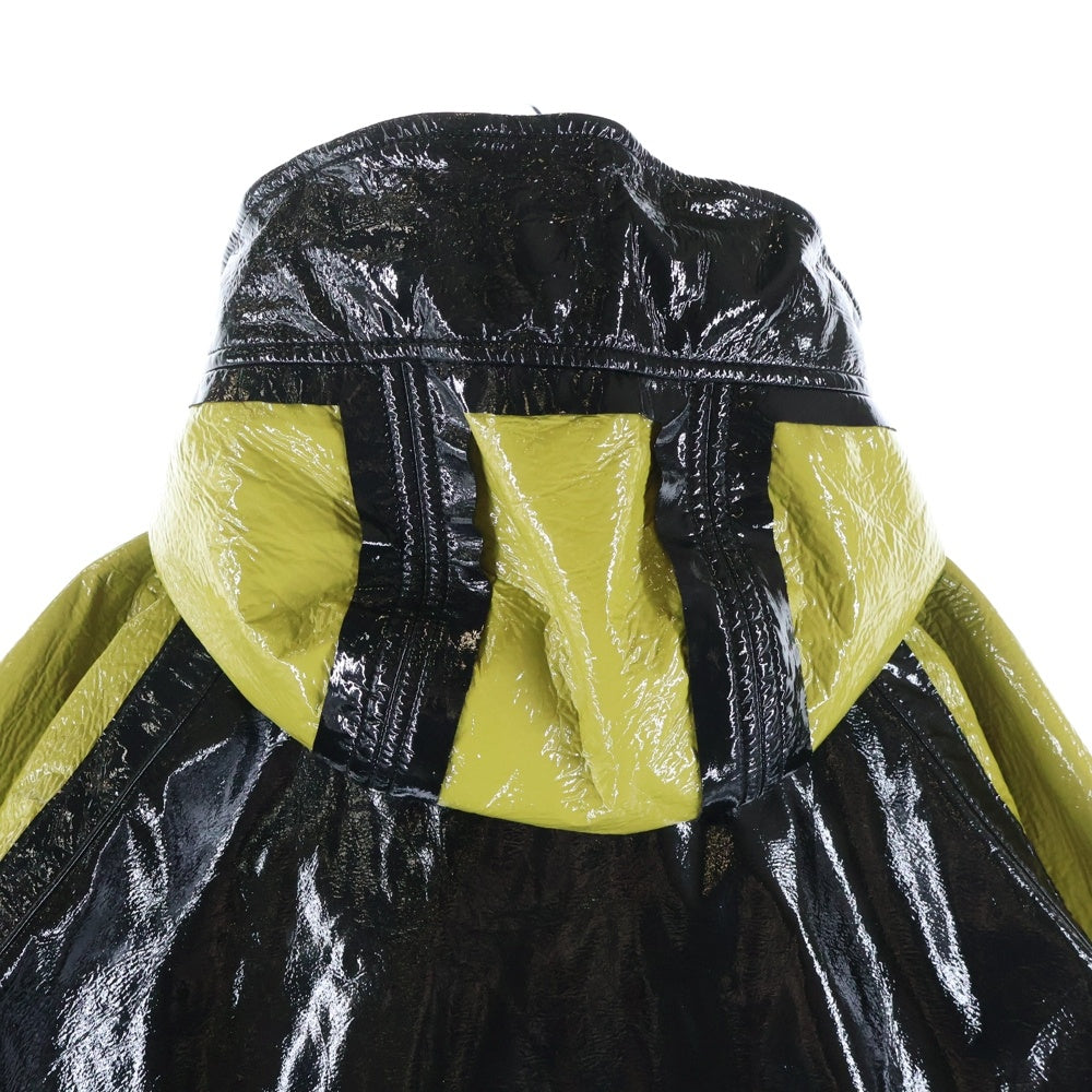 Maison Margiela(メゾンマルジェラ) エナメル マウンテンパーカー フーデッドジャケット ブラック/イエロー S50AM0362S49622
