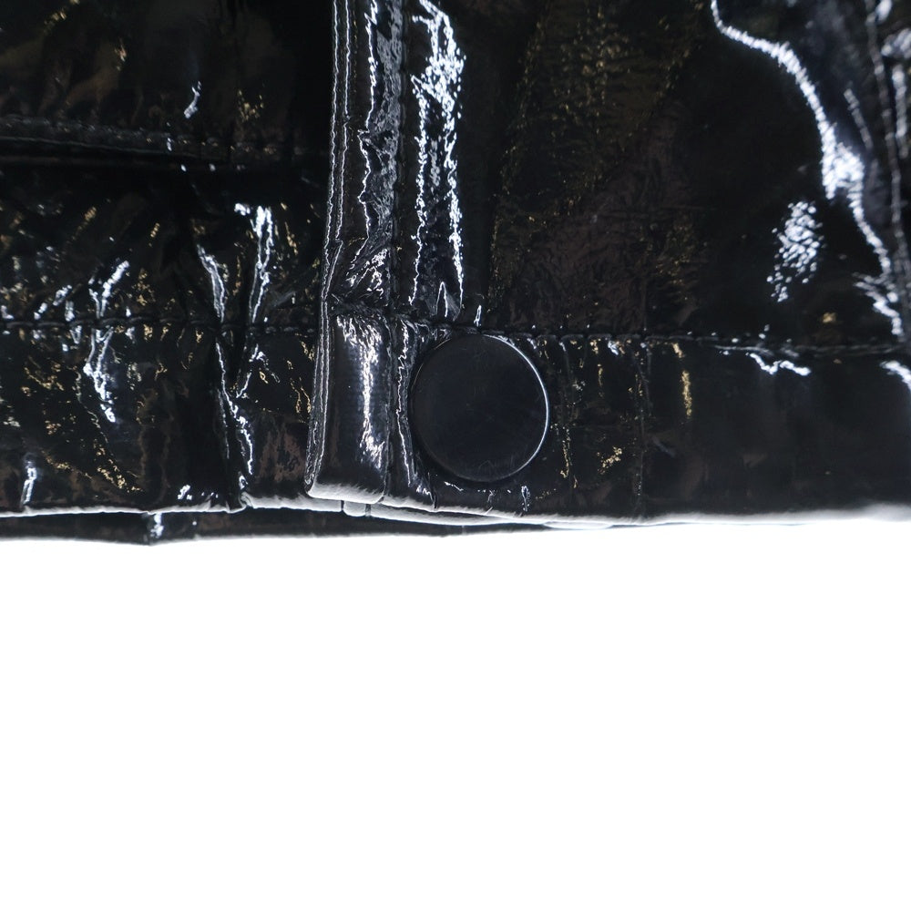 Maison Margiela(メゾンマルジェラ) エナメル マウンテンパーカー フーデッドジャケット ブラック/イエロー S50AM0362S49622