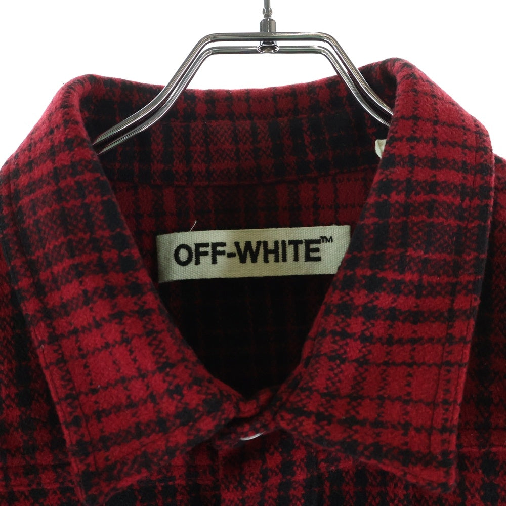OFF-WHITE(オフホワイト) 16AW チェック総柄 フランネル 長袖シャツ レッド