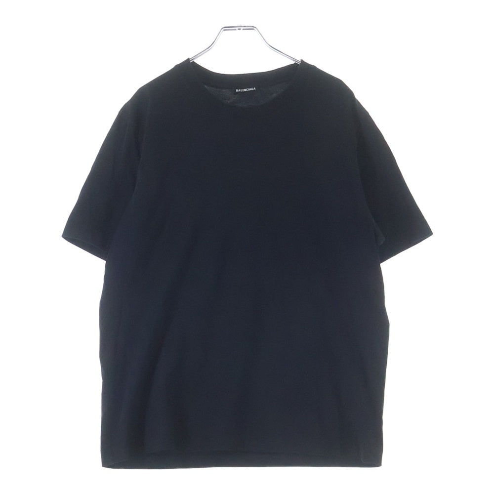 BALENCIAGA(バレンシアガ) バックロゴ プリント Tシャツ 半袖カットソー ブラック 496053