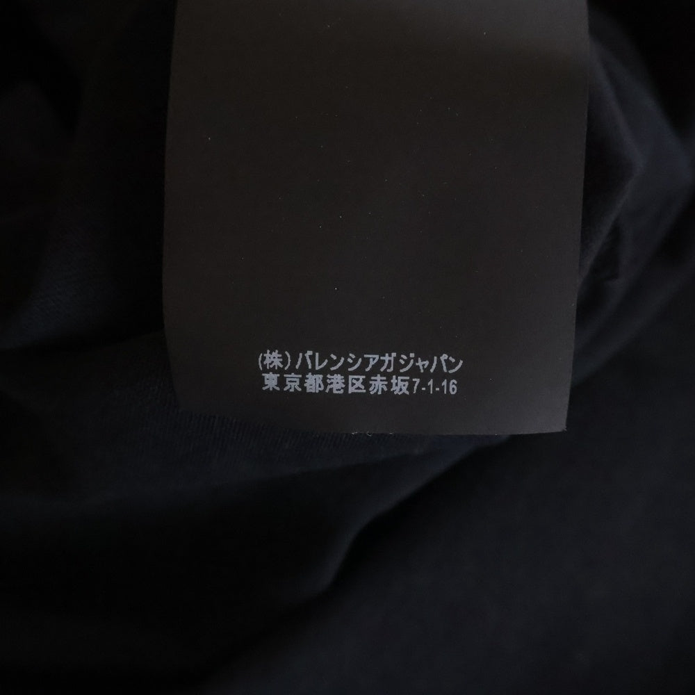 BALENCIAGA(バレンシアガ) バックロゴ プリント Tシャツ 半袖カットソー ブラック 496053
