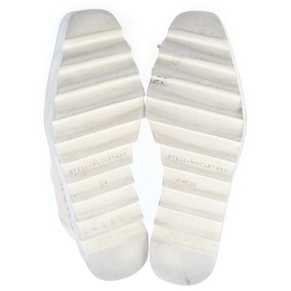 STELLA McCARTNEY(ステラマッカートニー) ロゴラインストーン エリス プラットフォームシューズ ホワイトベージュ レザー 35 1/2 レディース
