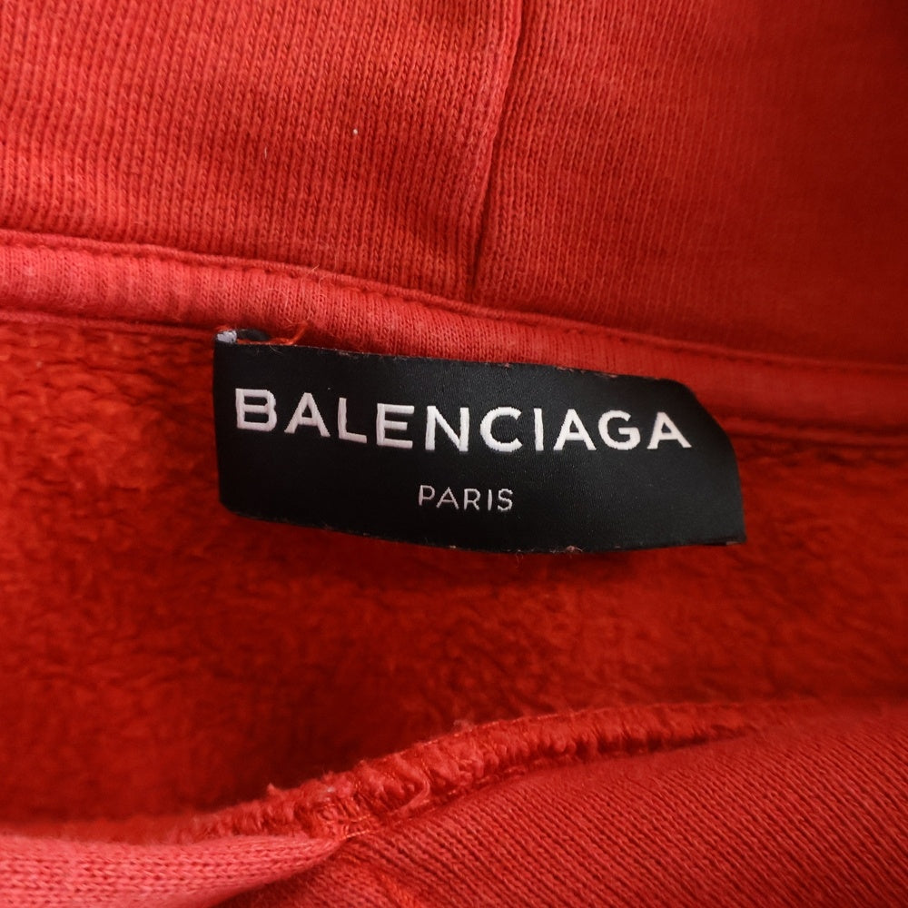 BALENCIAGA(バレンシアガ) EUROPEプリント コットンパーカー レッド 508205