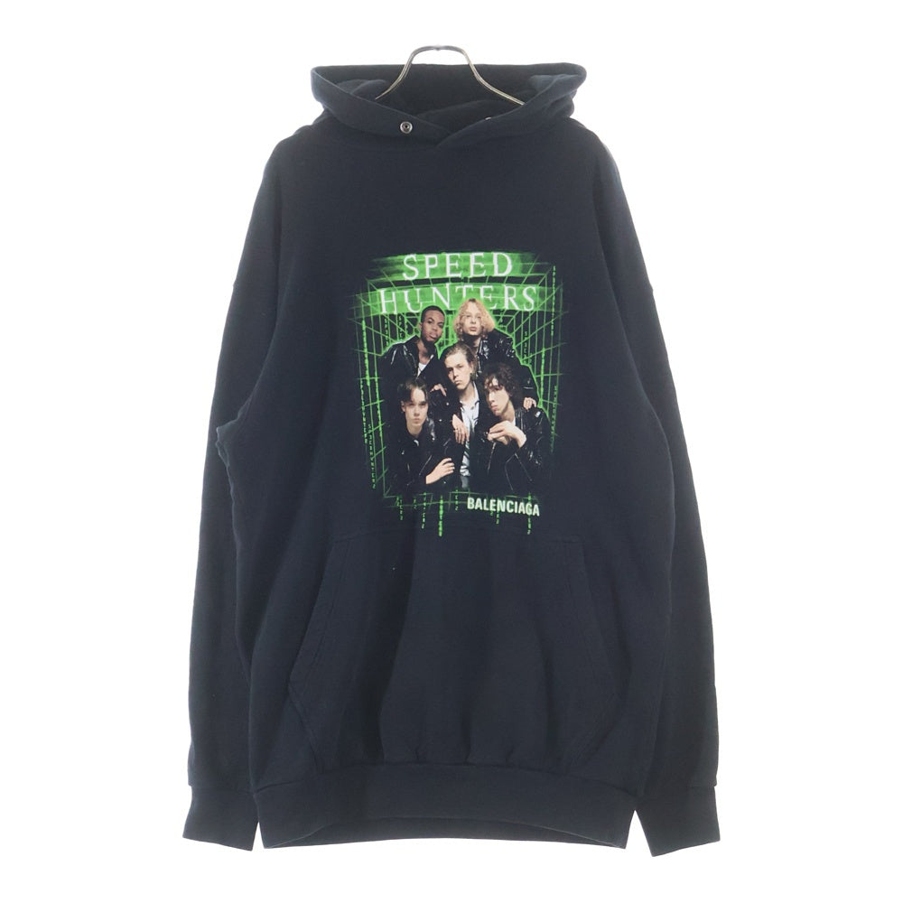 BALENCIAGA(バレンシアガ) 19AW Speed Hunters Oversized Hooded スピードハンターズオーバーサイズフーディ プルオーバーパーカー ブラック 559367 TDV38