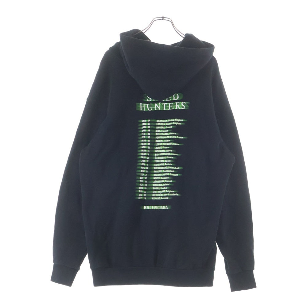 BALENCIAGA(バレンシアガ) 19AW Speed Hunters Oversized Hooded スピードハンターズオーバーサイズフーディ プルオーバーパーカー ブラック 559367 TDV38