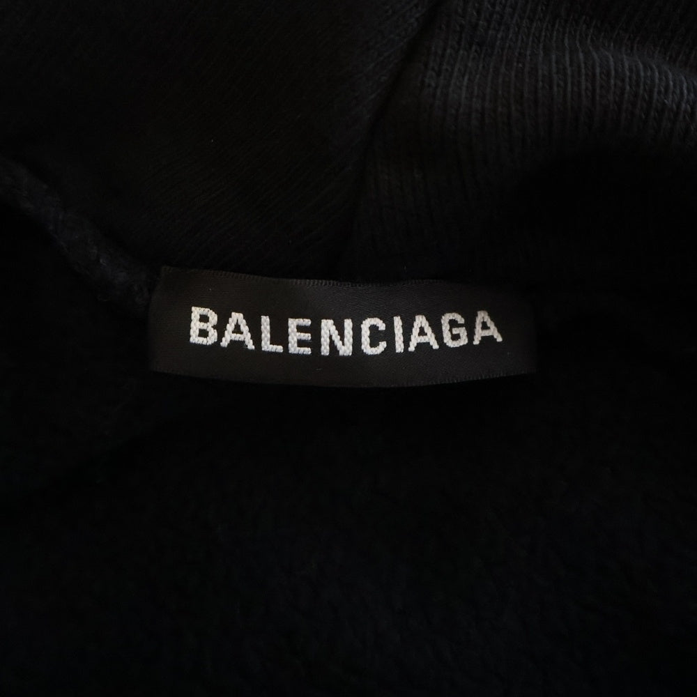 BALENCIAGA(バレンシアガ) 19AW Speed Hunters Oversized Hooded スピードハンターズオーバーサイズフーディ プルオーバーパーカー ブラック 559367 TDV38