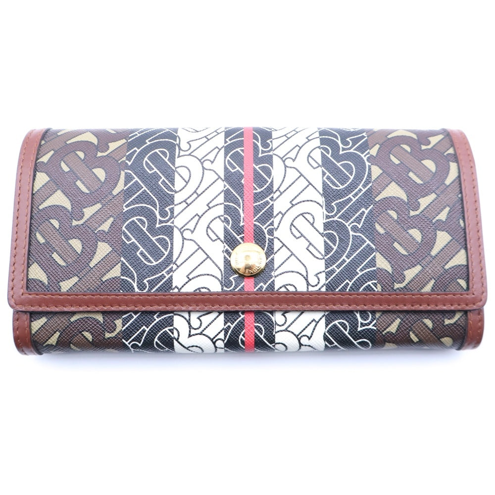 BURBERRY(バーバリー) TBモノグラム 二つ折り長財布 ウォレット ブラウン PVC