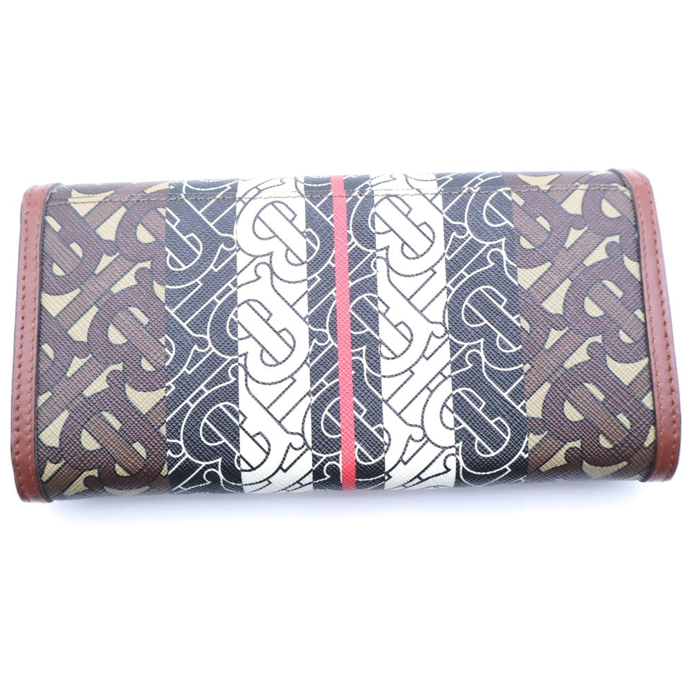 BURBERRY(バーバリー) TBモノグラム 二つ折り長財布 ウォレット ブラウン PVC