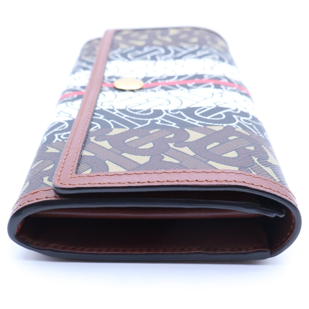 BURBERRY(バーバリー) TBモノグラム 二つ折り長財布 ウォレット ブラウン PVC