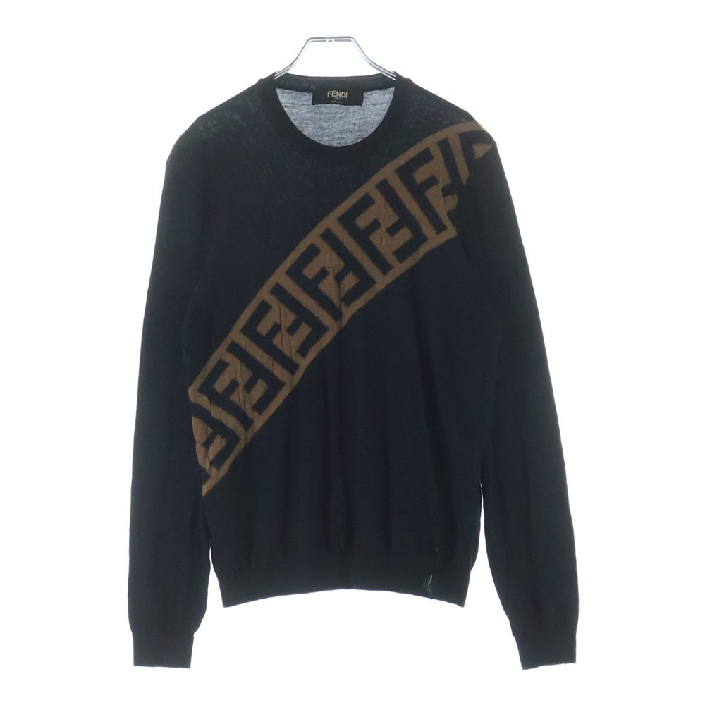 FENDI(フェンディ) ズッカ ニットセーター ブラック 48 FZZ426 レディース