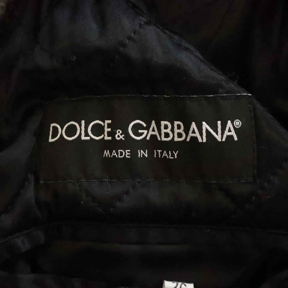 DOLCE & GABBANA(ドルチェアンドガッバーナ) ウールニット ダブルブレスト Pコート ジャケット グレー