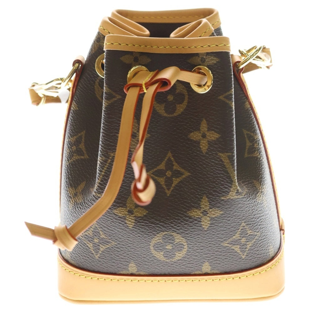 LOUIS VUITTON(ルイヴィトン) モノグラム ナノノエ PVC レザー 2WAY ハンド ショルダーバッグ ゴールド金具 ブラウン M81266 レディース