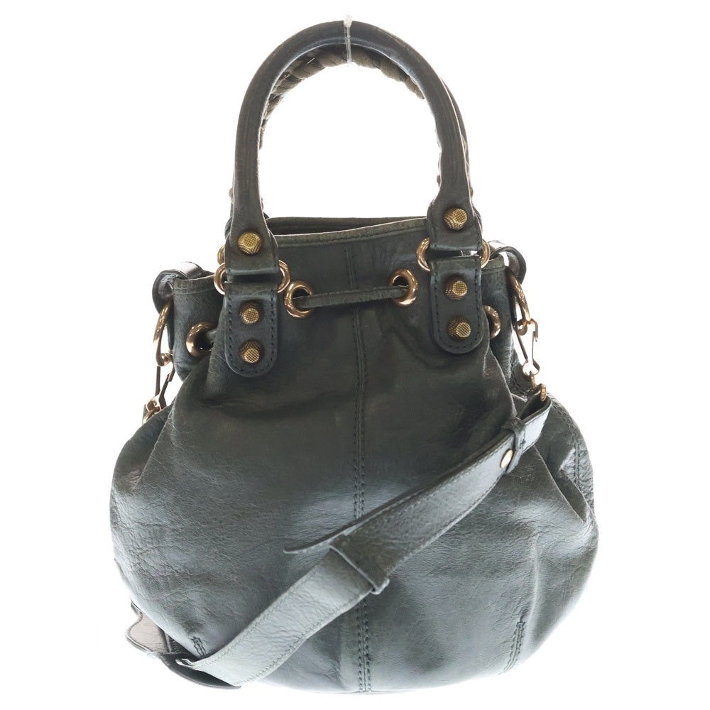 BALENCIAGA(バレンシアガ) ジャイアント ミニポンポン レザー 2WAY ハンド ショルダーバッグ グレー 285439 レディース