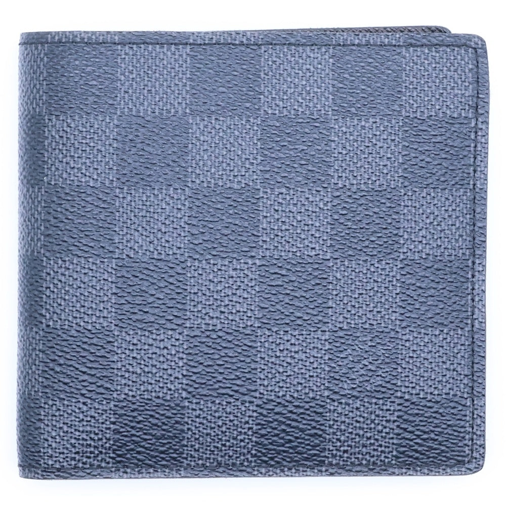 LOUIS VUITTON(ルイヴィトン) ダミエグラフィット ポルトフォイユマルコ PVC コンパクトウォレット 二つ折り財布 ブラック N62664