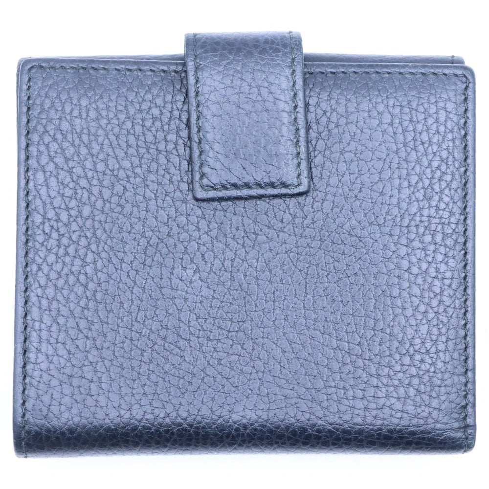 GUCCI(グッチ) GGマーモント レザー コンパクトウォレット 二つ折り財布 ブラック 456122 レディース