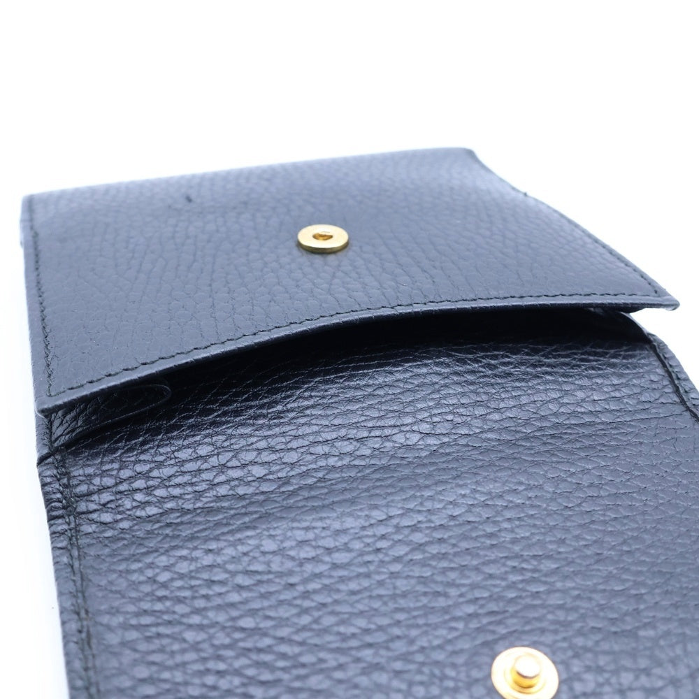 GUCCI(グッチ) GGマーモント レザー コンパクトウォレット 二つ折り財布 ブラック 456122 レディース
