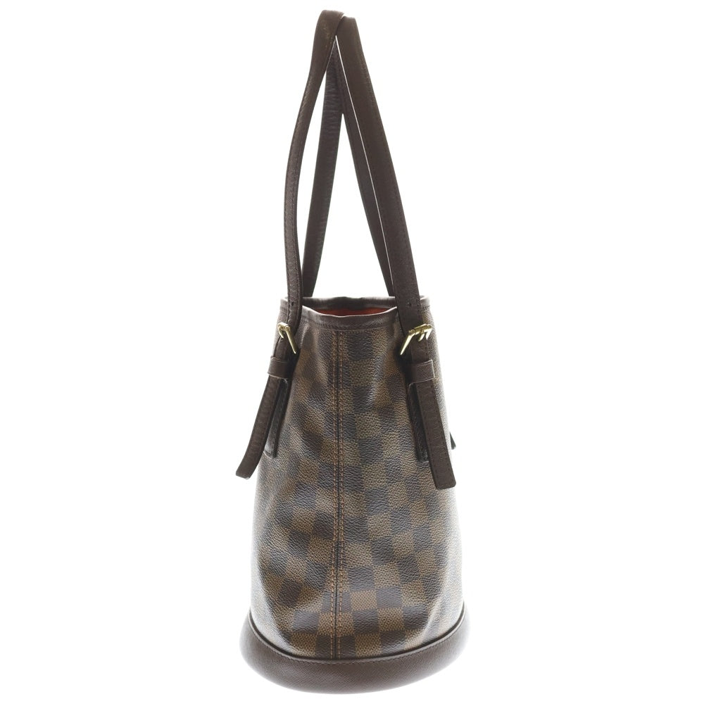 LOUIS VUITTON(ルイヴィトン) ダミエ マレ PVC レザー バケット バケツ ハンドバッグ ゴールド金具 ブラウン M42240 レディース
