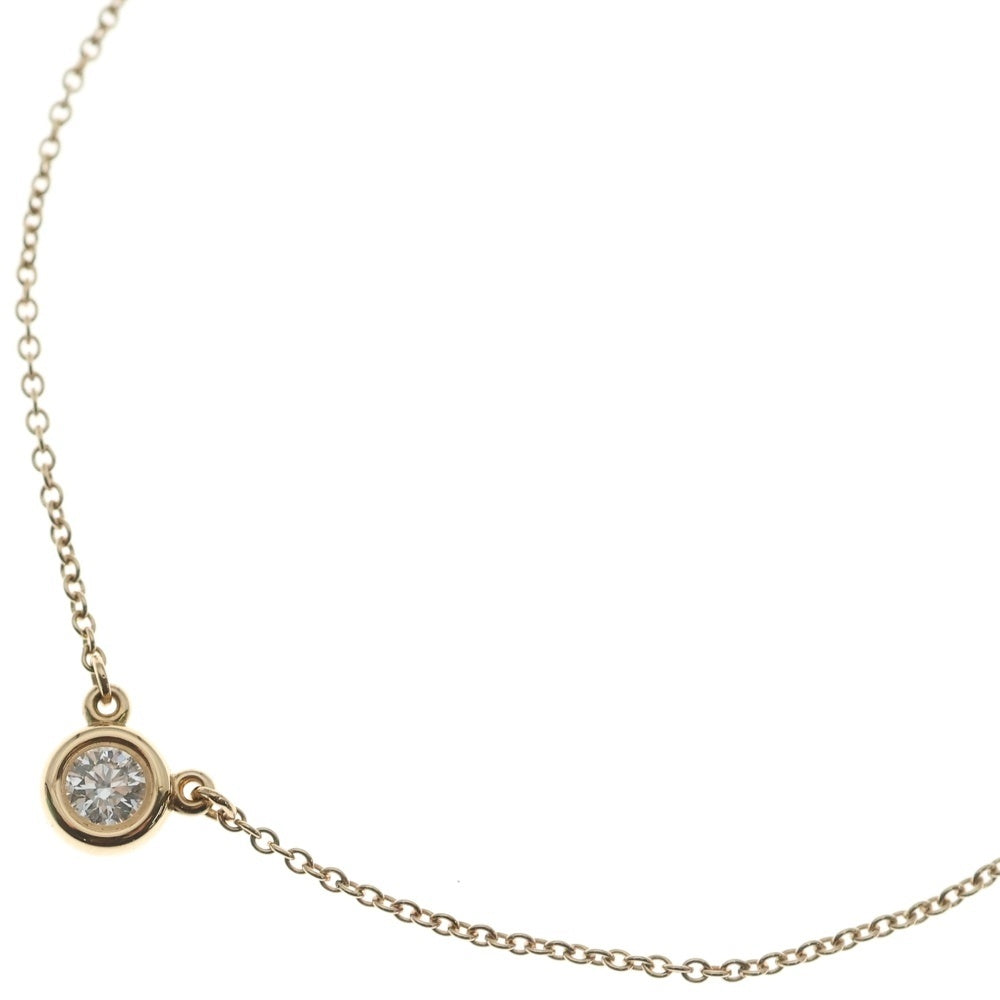 TIFFANY & Co.(ティファニー) バイザヤード 1Pダイヤ ネックレス K18PG ピンクゴールド レディース