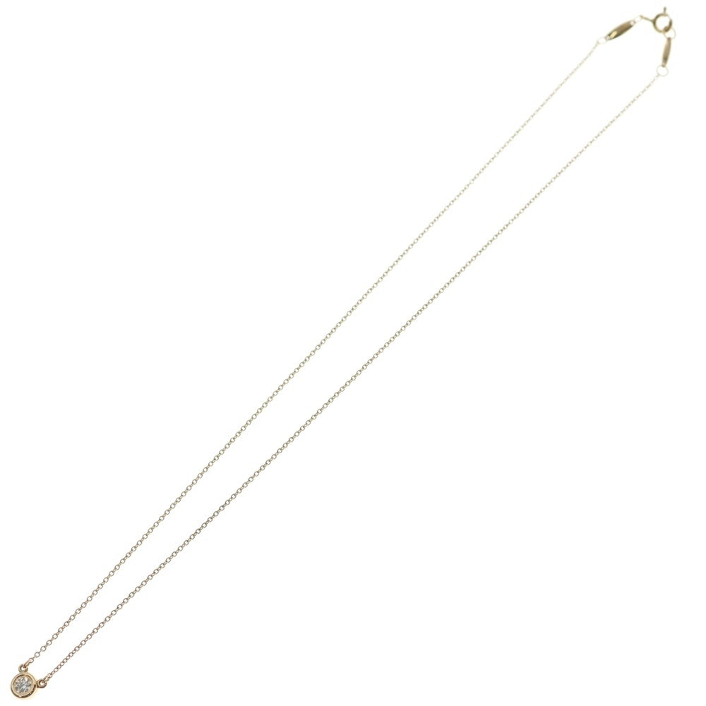 TIFFANY & Co.(ティファニー) バイザヤード 1Pダイヤ ネックレス K18PG ピンクゴールド レディース