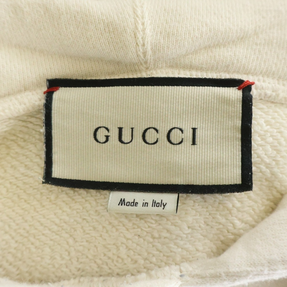 GUCCI(グッチ) ■マニフェストマスク プルオーバーパーカー ホワイト コットン #M 469251