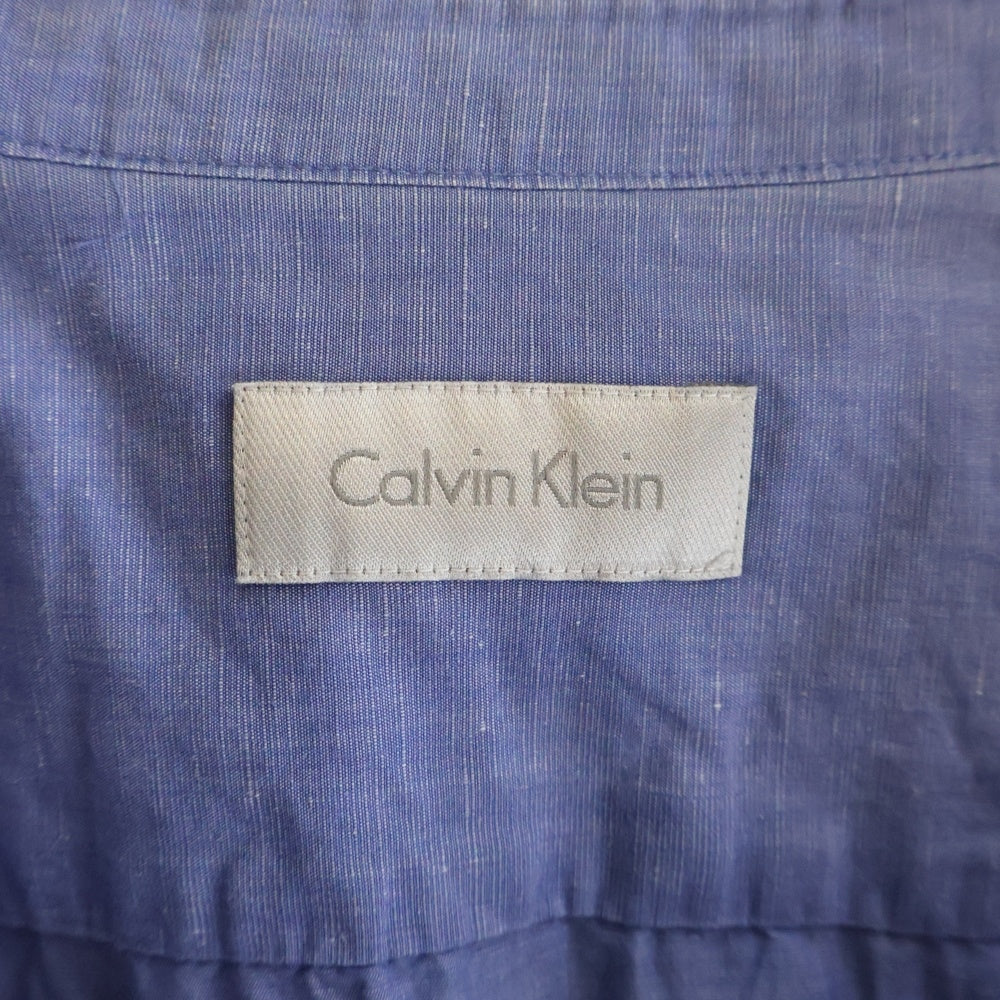 Calvin Klein(カルバンクライン) ■長袖シャツ ブルー コットン ボタンダウン