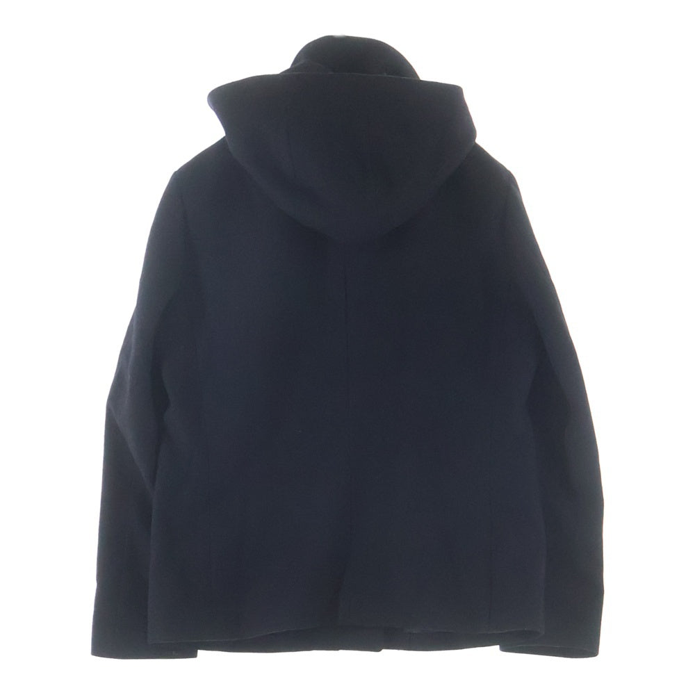Calvin Klein(カルバンクライン) ■フード付きダッフルコート 黒 ウール #40