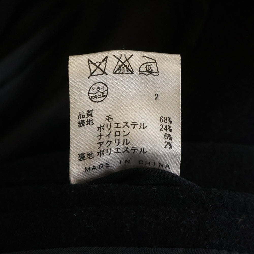 Calvin Klein(カルバンクライン) ■フード付きダッフルコート 黒 ウール #40