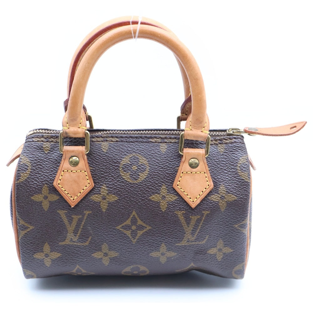 LOUIS VUITTON(ルイヴィトン) モノグラム ミニスピーディ 2WAYバッグ ショルダーバッグ ミニボストンバッグ ハンドバッグ ブラウン レザー×PVC M41534 ゴールド金具