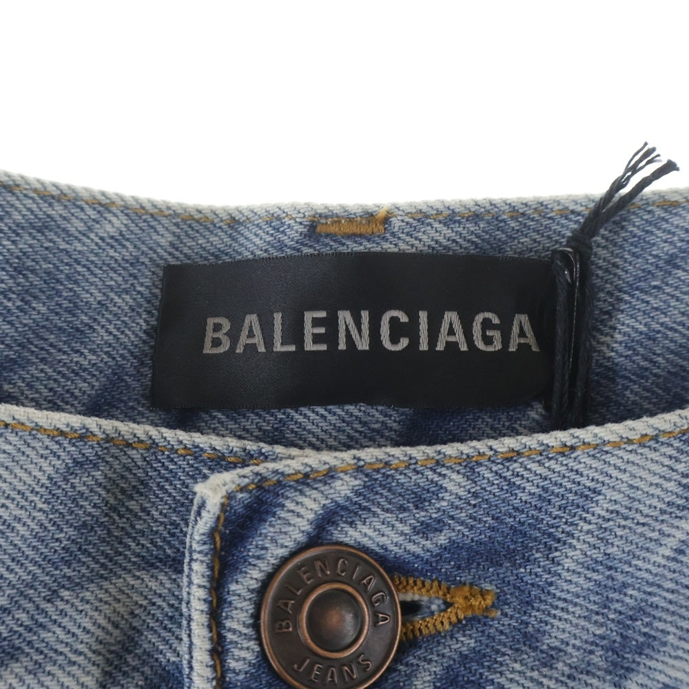 BALENCIAGA(バレンシアガ) ■Cut-Up Baggy Pants カットアップ バギー パンツ ブルー F40 805097