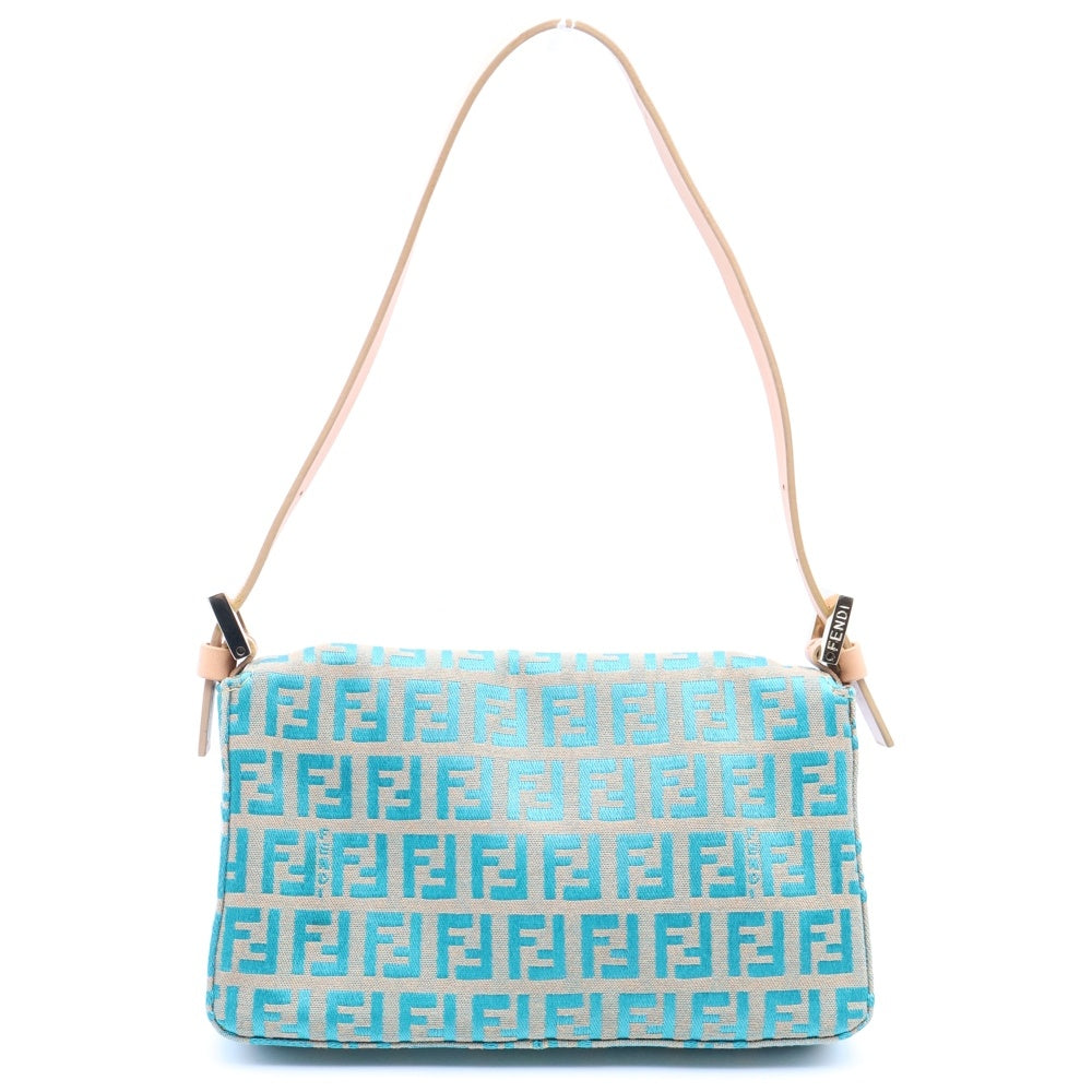 FENDI(フェンディ) ズッキーノ ミニマンマバケット ブラウン×ブルー キャンバス×レザー 8BK005 レディース