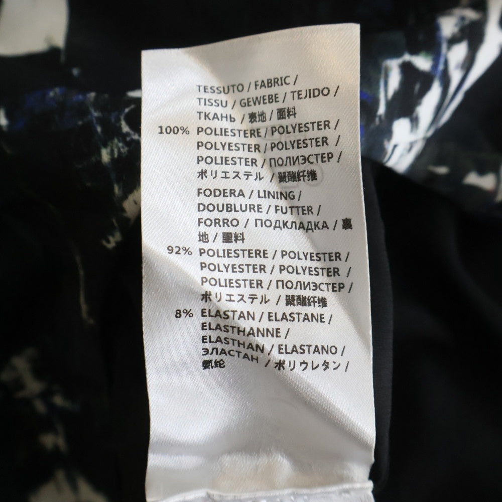 Alexander McQueen(アレキサンダーマックイーン) ■ペイントプリント ノースリーブワンピース ドレス ブラック/ブルー 380341 RFF18 レディース