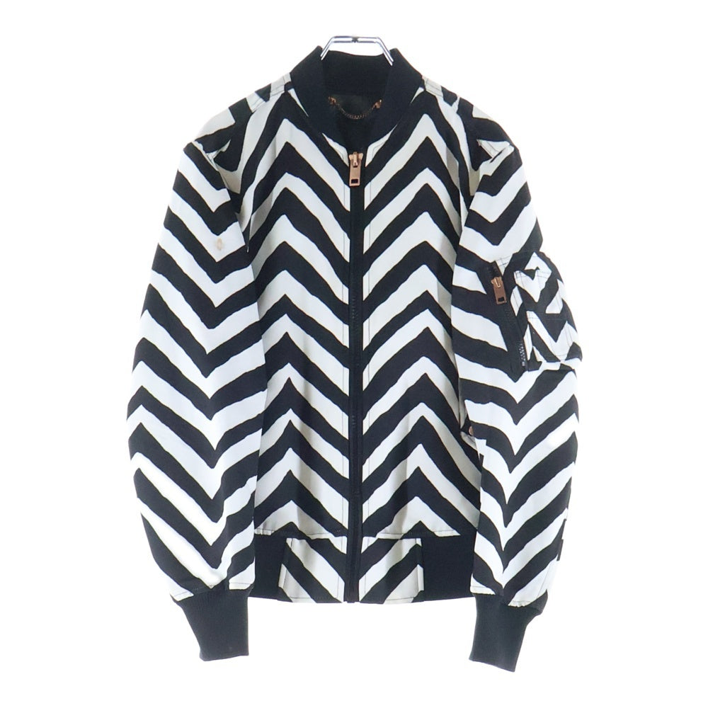 DIESEL(ディーゼル) ■G-Soledad Bomber Jacket ゼブラ柄 ボンバー フライトジャケット ホワイト×ブラックリバーシブル レディース