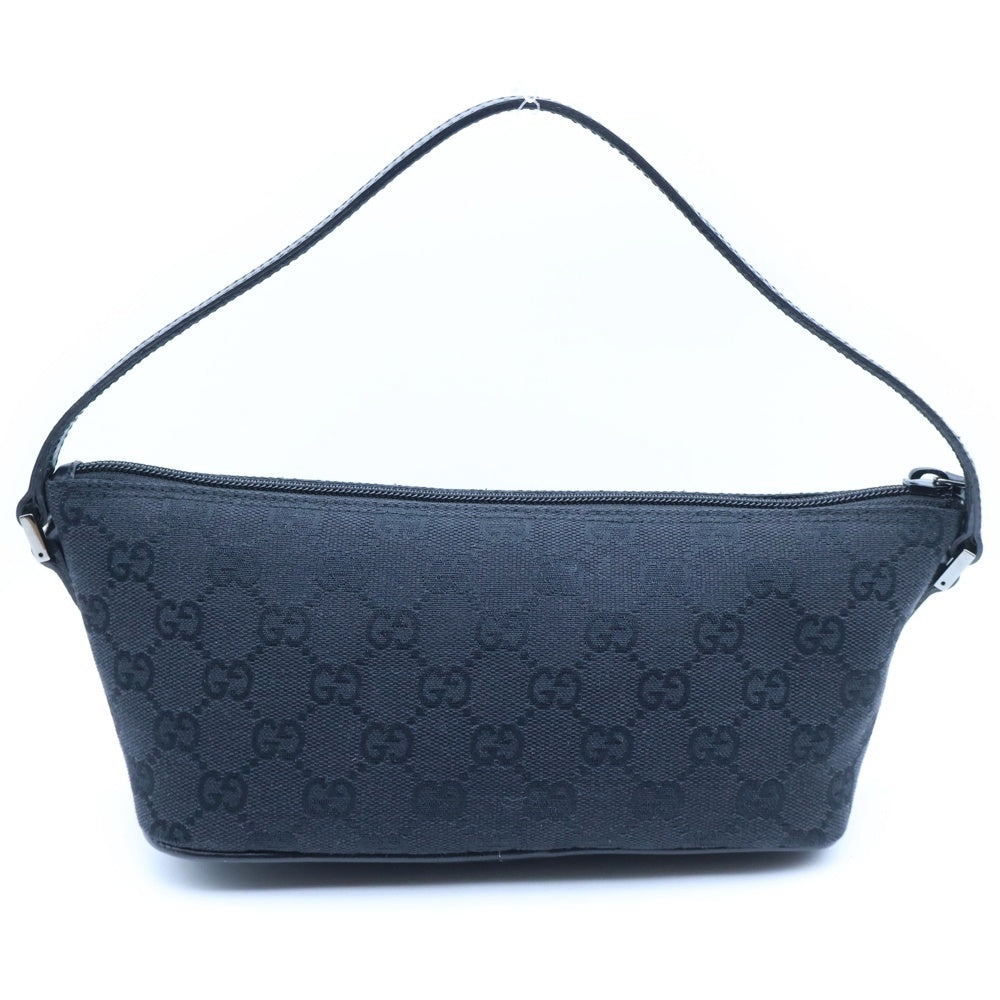 GUCCI(グッチ) GGキャンバス レザー切替ハンドバッグ ブラック 07198 レディース